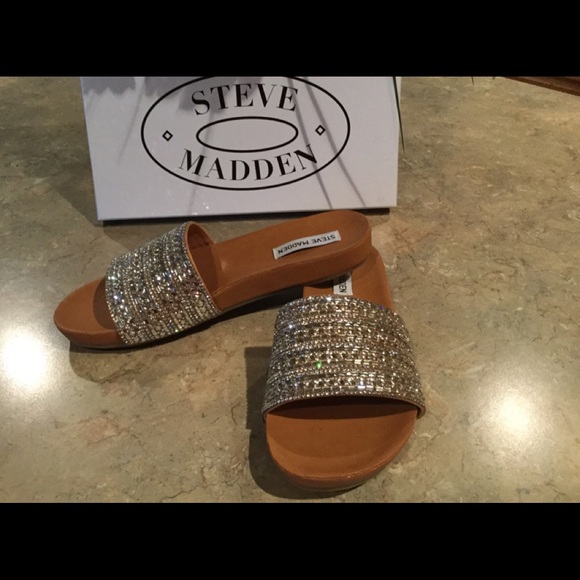 steve madden embellished slides